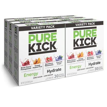 Pure Kick Energy Hydrate Variety Pack 30ct