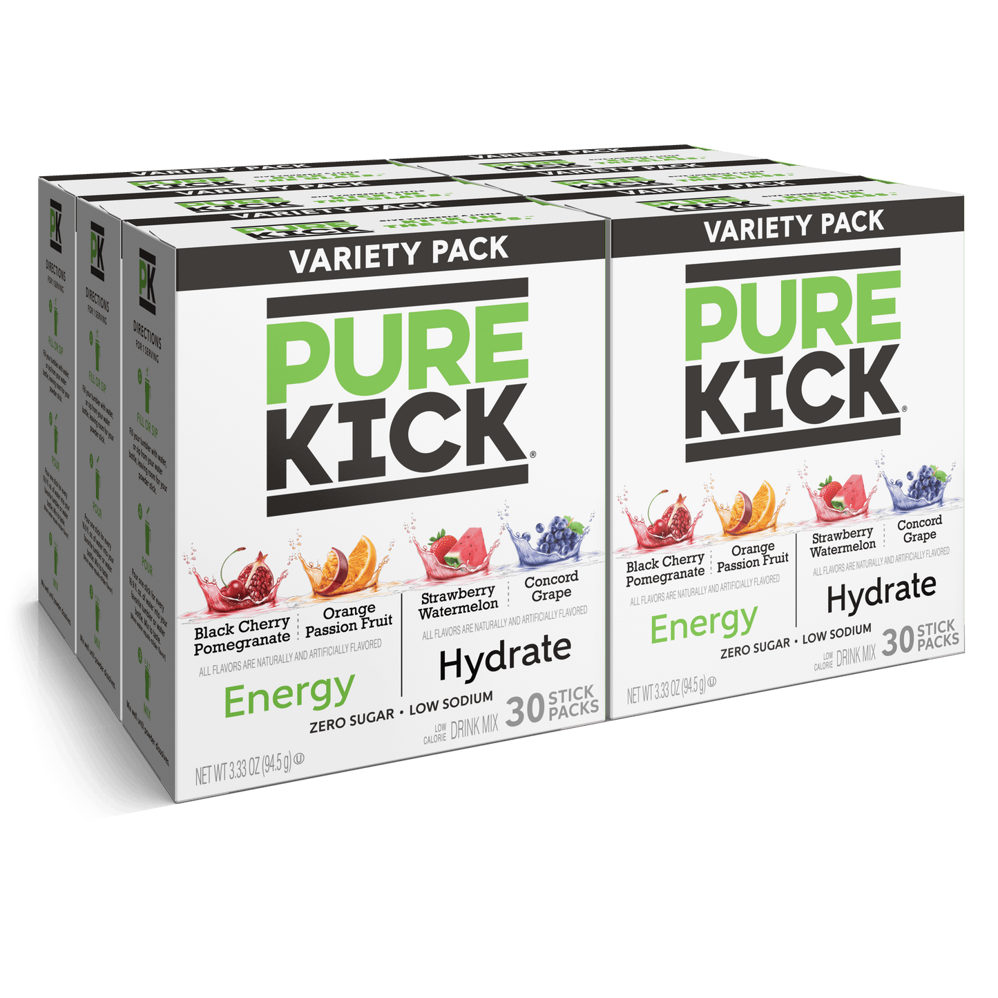 Pure Kick Energy Hydrate Variety Pack 30ct