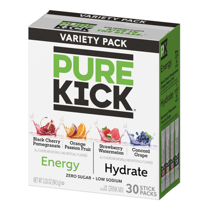 Pure Kick Energy Hydrate Variety Pack 30ct