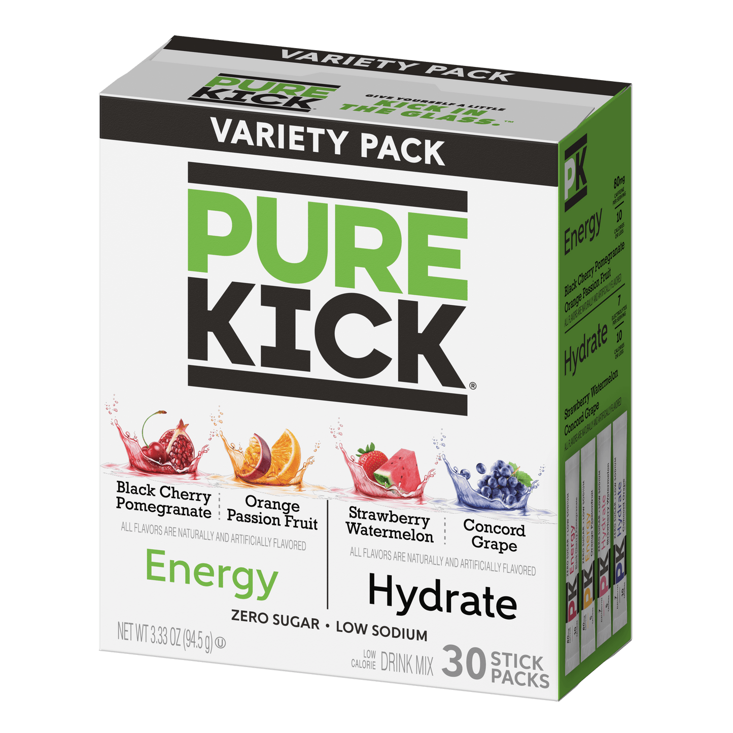 Pure Kick Energy Hydrate Variety Pack 30ct