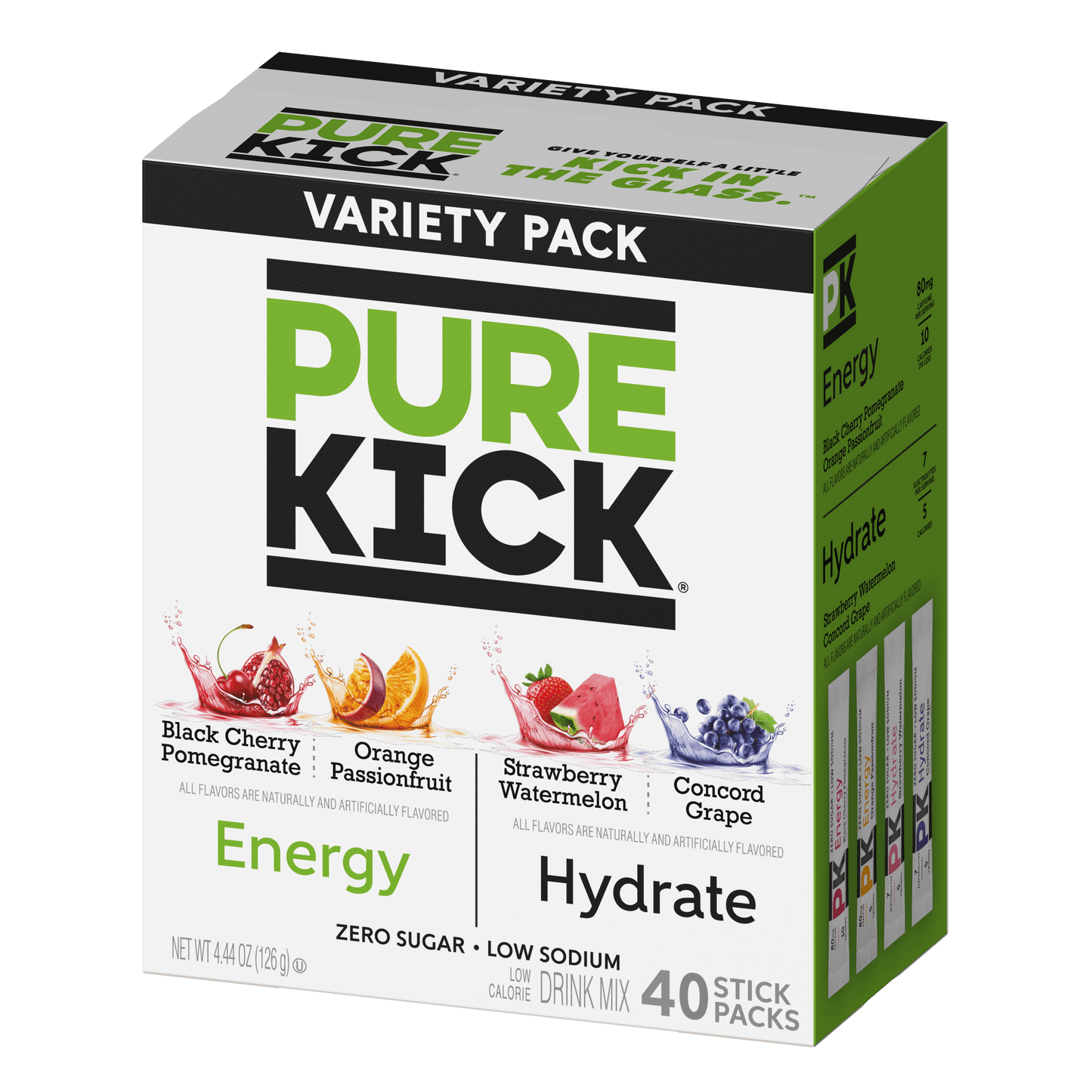 Pure Kick Energy Hydrate Variety Pack 40ct