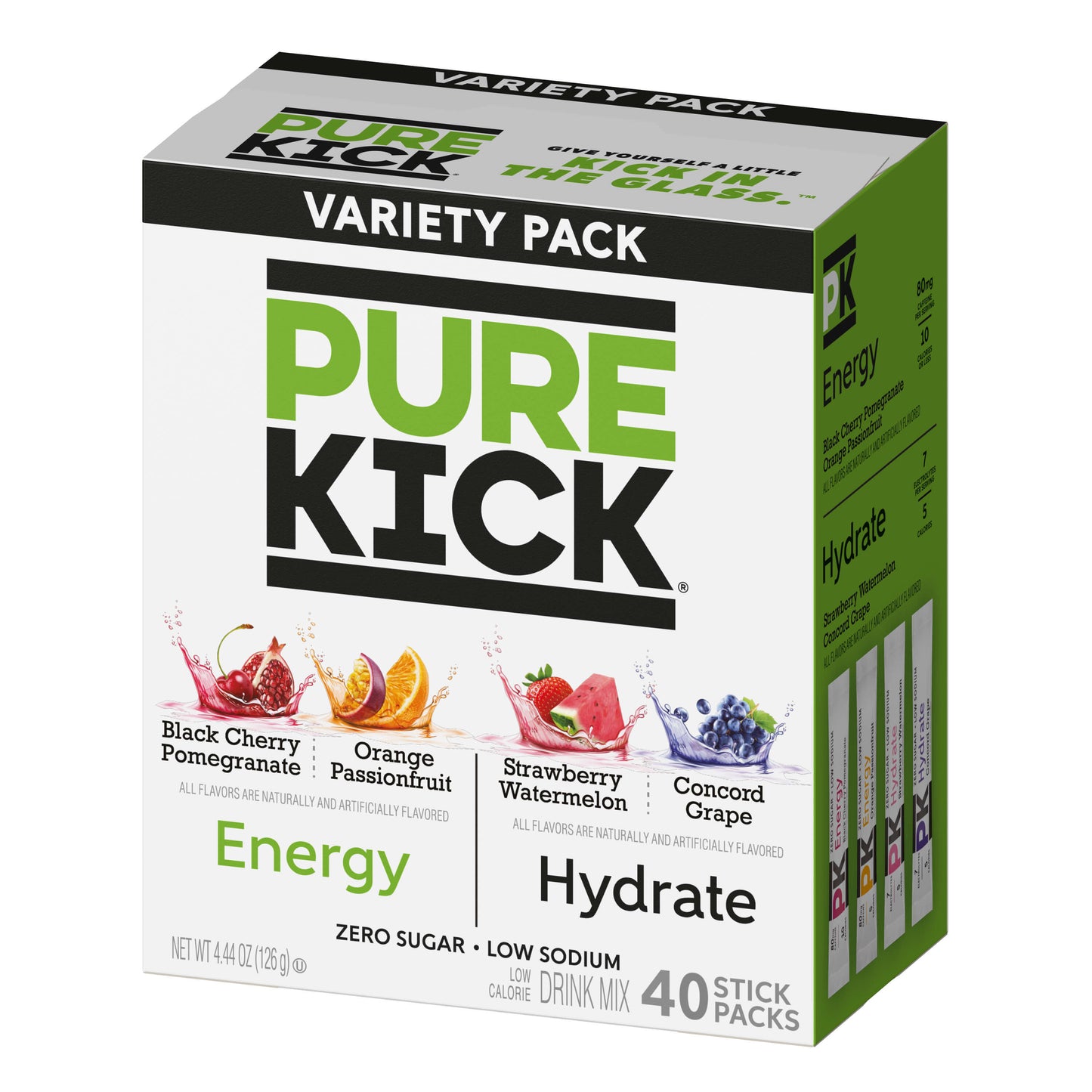 Pure Kick Energy Hydrate Variety Pack 40ct