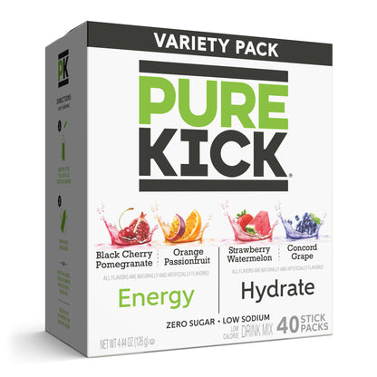 Pure Kick Energy Hydrate Variety Pack 40ct