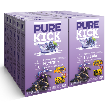 Pure Kick Warcraft Rumble Grape Boxes, Warcraft Rumble Grape Boxes, 12 Warcraft Rumble Concord Grape Boxes